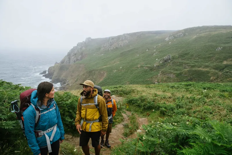 Rab Mens Downpour Eco Jacket Footprint/Sahara-6